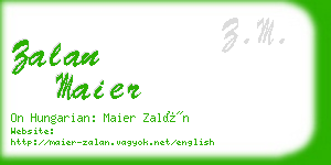 zalan maier business card